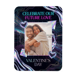 Imán Tarjeta del Día de San Valentín de Romance Cósmico