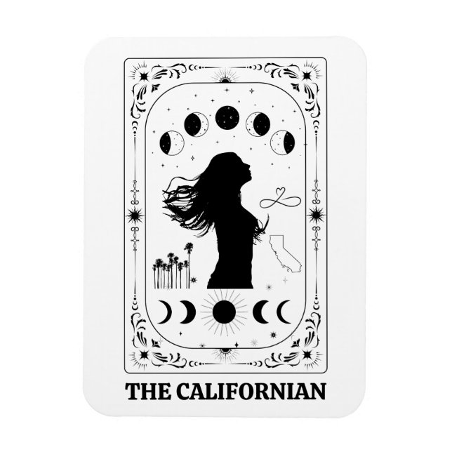 Imán Tarjeta del Tarot California Decoración Celestial  (Vertical)