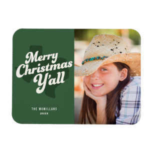 Imán Tarjeta fotográfica de vacaciones *Feliz Navidad Y