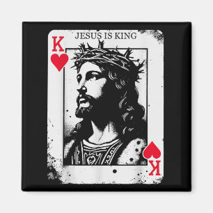 Imán tarjeta Jesucristo es rey diseño cristiano rey de 