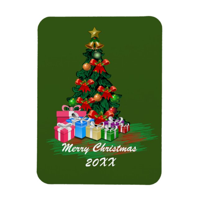 Imán Tarjeta magnética del árbol de Navidad (Vertical)