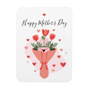 Imán Tarjeta Minimalista y Elegante del Día de la Madre