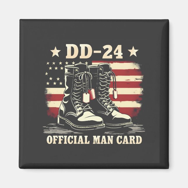 Imán Tarjeta oficial de identificación DD 24 Bandera de (Frente)