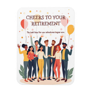 Imán Tarjeta personalizada - Colegas de despedida