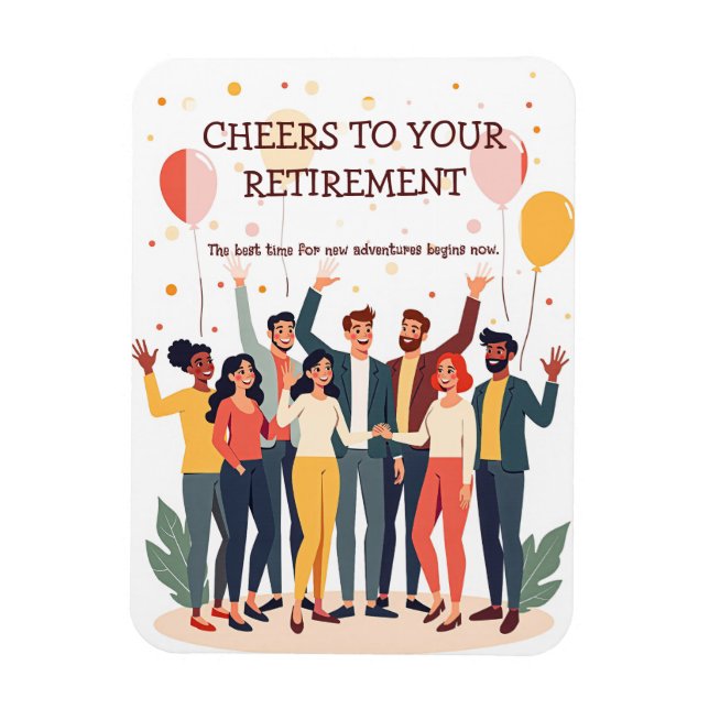 Imán Tarjeta personalizada - Colegas de despedida (Vertical)