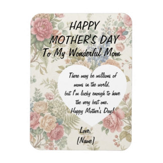 Imán Tarjeta personalizada del Día de la Madre para la