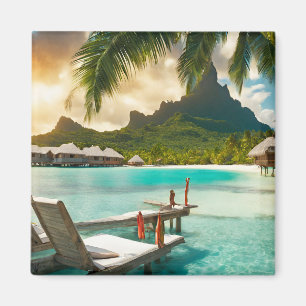 Imán Tarjeta postal de Bora Bora (Bora Bora d)