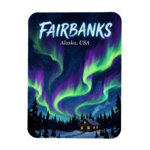 Imán Tarjeta postal de Fairbanks Alaska