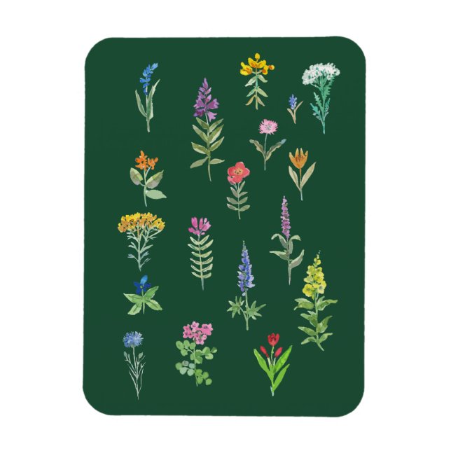 Imán tarjeta postal de flores de jardín  (Vertical)