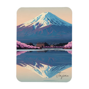Imán Tarjeta postal de Japón Monte Fuji Fujisan
