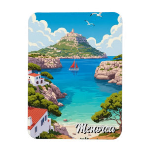 Imán Tarjeta postal de Menorca, España