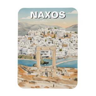 Imán Tarjeta postal de Naxos Grecia
