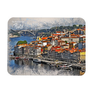 Imán Tarjeta postal de Oporto, Portugal