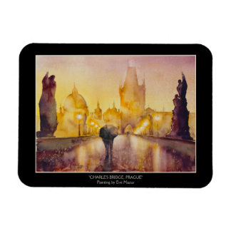 Imán Tarjeta postal de Praga Pintada por EVE