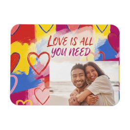 Imán Tarjeta postal de San Valentín con estilo pictóric
