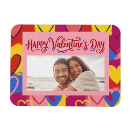 Imán Tarjeta postal de San Valentín con estilo Pop Art