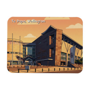 Imán Tarjeta postal de Te Papa Wellington Nueva Zelanda
