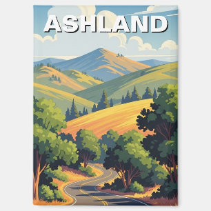 Imán Tarjeta postal de viaje de Ashland Oregon