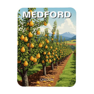 Imán Tarjeta postal de viaje de Medford Oregon