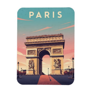 Imán Tarjeta postal del Arco de Triunfo de París