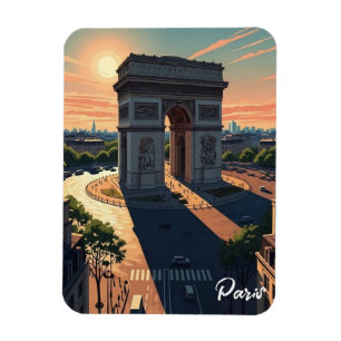 Imán Tarjeta postal del Arco de Triunfo de París