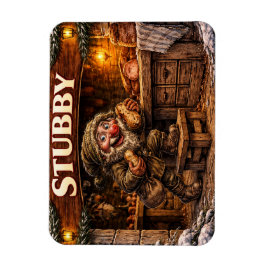 Imán Tarjeta postal del duende navideño islandés Stubby