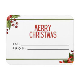 Imán Tarjeta postal navideña de Feliz