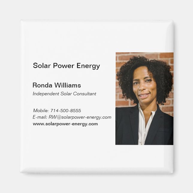 Imán Tarjeta profesional HeadShot (Frente)