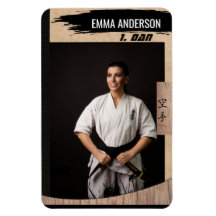 Tarjeta Rustic Karate Black Belt Wood Trading Card