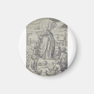 Imán Tarjeta Santa del Obispo Amandus de Maastricht