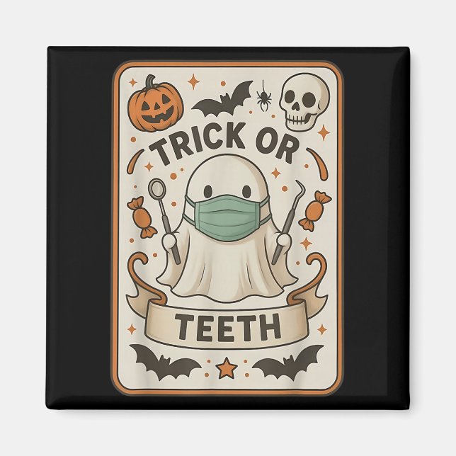 Imán Tarjeta Tarot Dental Dental Halloween D (Frente)