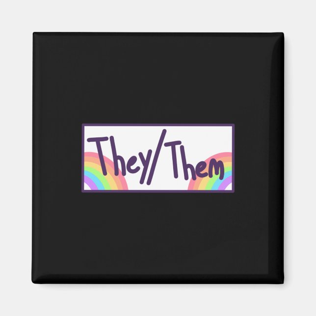 Imán Tarjeta Theythem Pronouns (Frente)