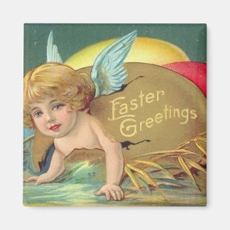 Imán Tarjeta Vintage de Pascua (14)