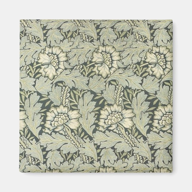 Imán Tarjetas de diseño de tela floral William Morris (Frente)