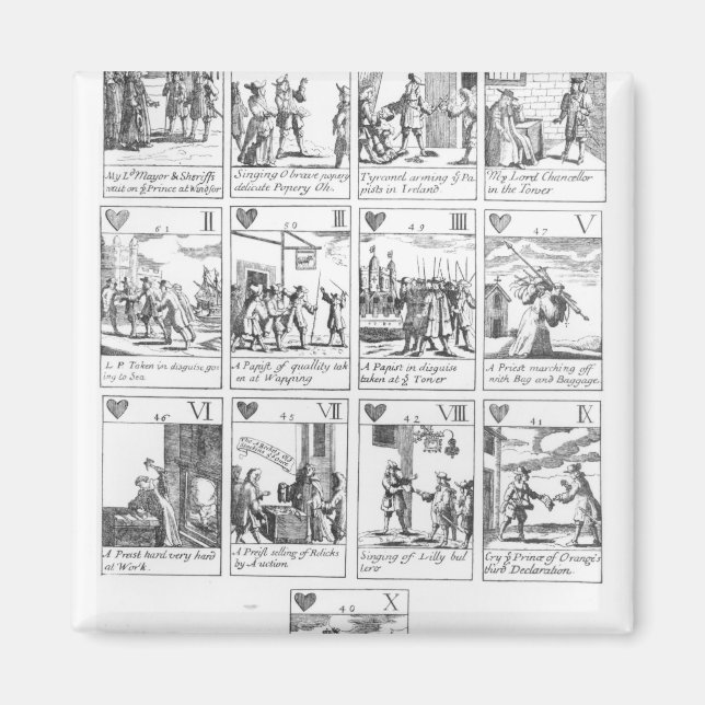 Imán Tarjetas de juego anticatólicas conmemorativas (Frente)