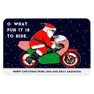 Imán Tarjetas de Navidad para motociclista de motocicle