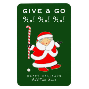 Imán Tarjetas de Navidades de feriado de hockey sobre h