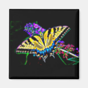 Imán Tarjetas de reproducción estilizadas de mariposa 