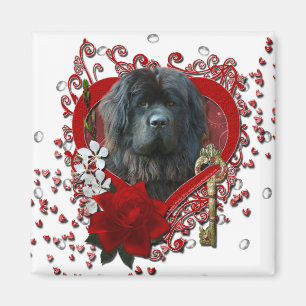 Imán Tarjetas del día de San Valentín - llave a mi