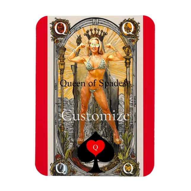 Imán Tarot Card Queen of Spades Thunder_Cove (Vertical)