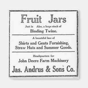 Imán Tarros de la fruta del vintage para la venta Dixie