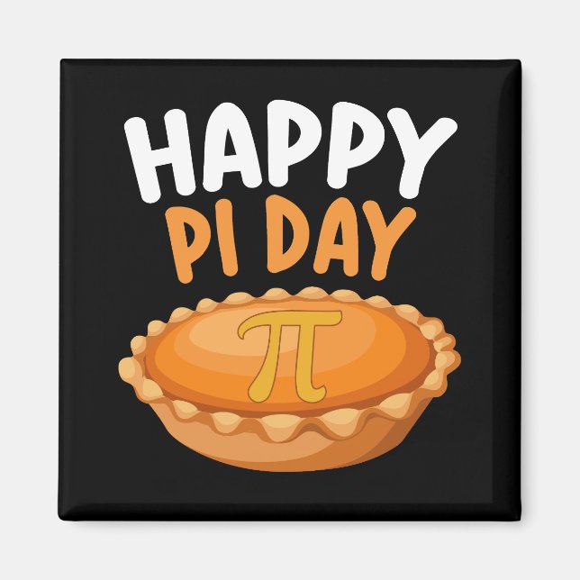 Imán Tarta Feliz Día Pi Matemáticas Arcoíris (Frente)
