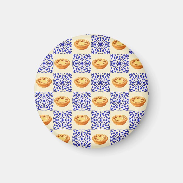 Imán Tarta Portuguesa y Azulejos (Frente)