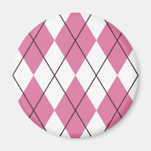 Imán Tartan de los 70 Rosa Dedito