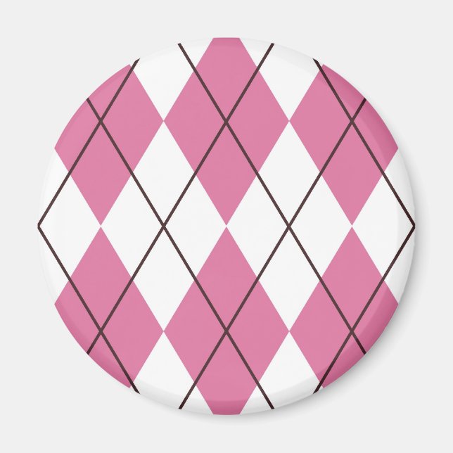 Imán Tartan de los 70 Rosa Dedito (Frente)