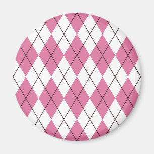 Imán Tartan de los 70 Rosa Dedito