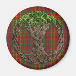 Imán Tartán de Munro del clan y árbol de la vida