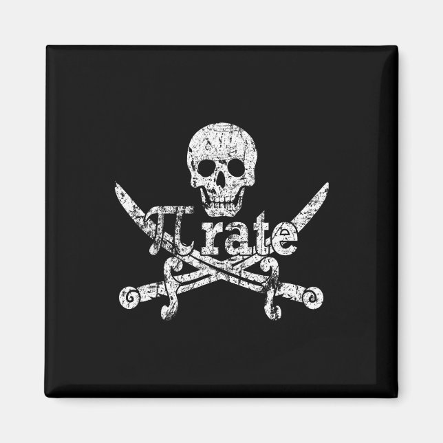 Imán Tasa Pi Marzo 14 Pirate 3.14 Matemáticas Divertida (Frente)