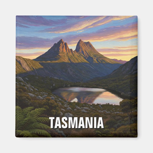 Imán Tasmania Australia Cuna Viaje de Montaña (Frente)