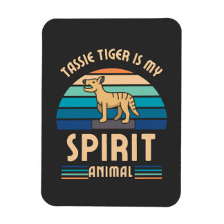 Imán Tassie Tiger Thylacine Tasmanian Wolf Retro